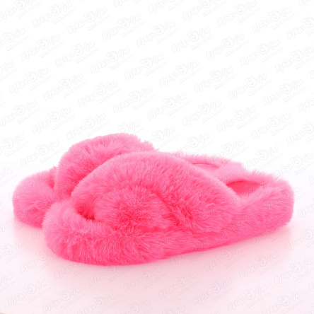 Тапочки Barbaris розовые с пушистой текстурой - фото 360