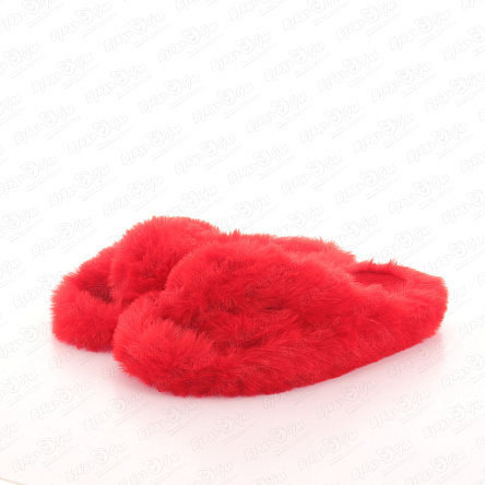 Тапочки Barbaris пушистые красные - фото 360