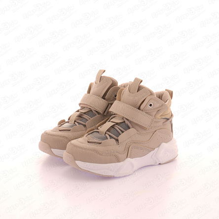 Ботинки Pasito на липучке и эластичной шнуровке бежевые - фото 360