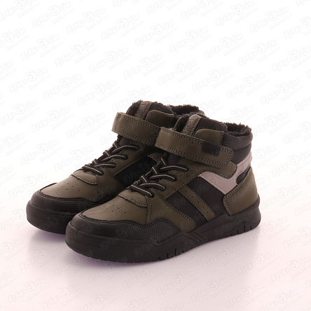 Ботинки Pasito демисезонные с черно-серыми элементами хаки - фото 360