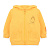 Толстовка Lanson Kids утепленная с капюшоном на молнии и капибарой желтая 