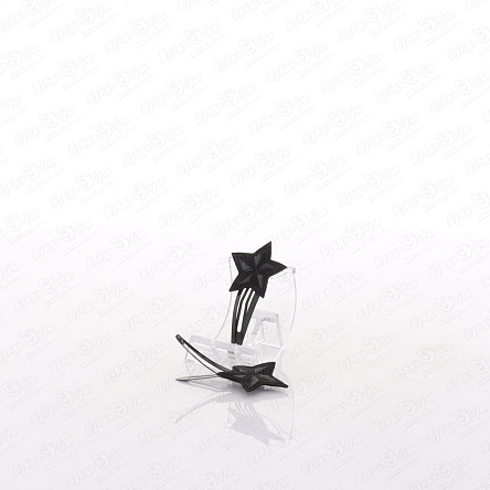 Заколки для волос со звездами черные 2шт - фото 360