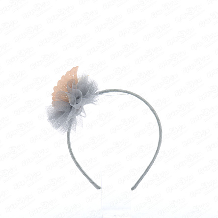 Ободок с фатиновым цветком и бабочкой в ассортименте  - фото 360