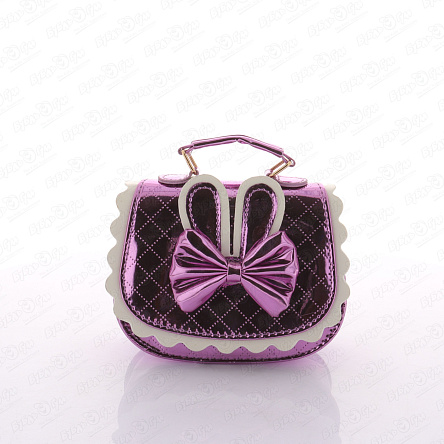 Сумочка блестящая в клетку с бантиком и ушками в ассортименте - фото 360