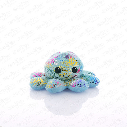 Игрушка мягкая осьминожка-вывернушка голубая 10см - фото 360