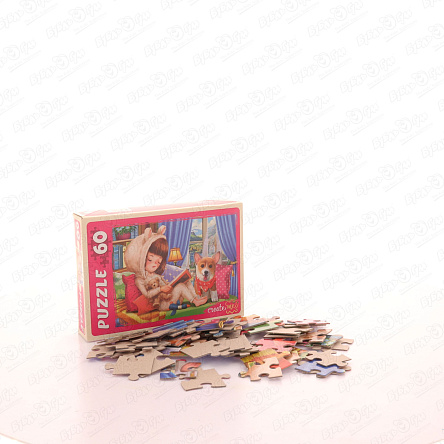 Пазлы Девочка с пушистыми друзьями 60эл - фото 360