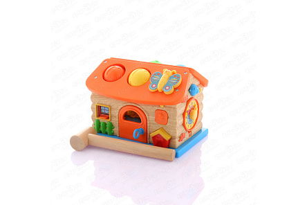Центр развивающий Lanson Toys Домик стучалка деревянный - фото 360