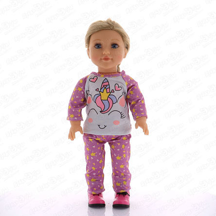 Одежда для кукол пижама с единорогом - фото 360
