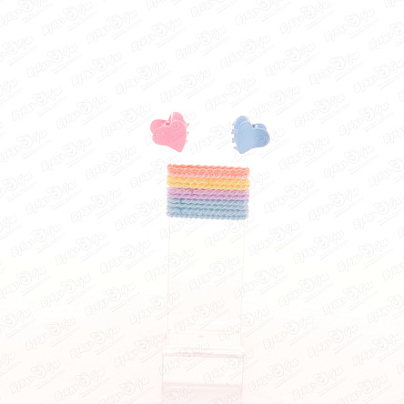 Набор резинок и крабиков Lilly&Mia салатовый и розовый  - фото 360