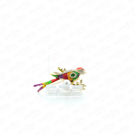 Брошь Жар-птица разноцветная 6см - фото 360