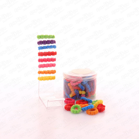 Резинки мягкие маленькие разноцветные в тубе - фото 360