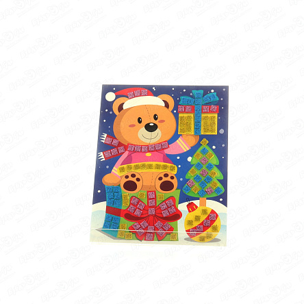 Аппликация Десятое королевство Медвежонок самоклеющиеся квадратики 150дет - фото 360