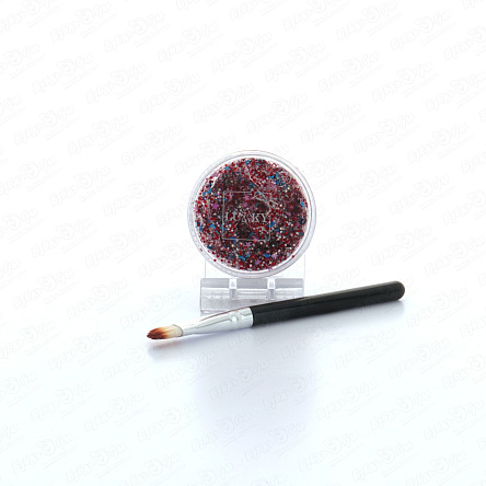 Гель-блестки LUKKY для тела и лица с кисточкой разноцветные - фото 360