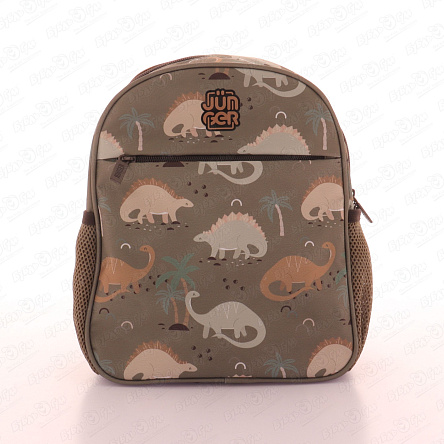 Рюкзак JUNGER Растительноядные динозавры коричнево-зеленый - фото 360