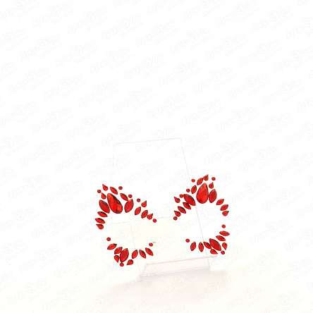 Стразы для лица Милая леди красные с 5лет - фото 360