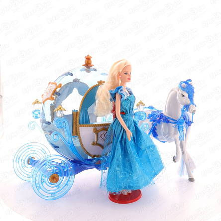 Кукла Cказочная принцесса Золушка с каретой - фото 360