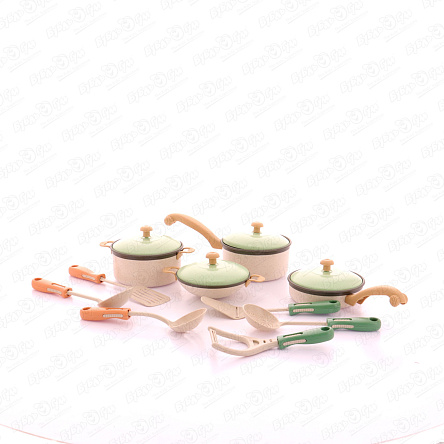 Набор посуды для приготовления еды Lanson Toys постельные цвета в коробке - фото 360