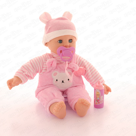  Пупс Lanson Toys интерактивный с аксессуарами в нежно-розовом комбинезоне - фото 360