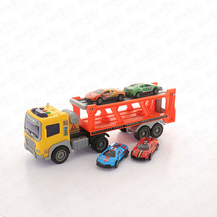 Автовоз Lanson Toys инерционный с машинками световые и звуковые эффекты 1:16 - фото 360