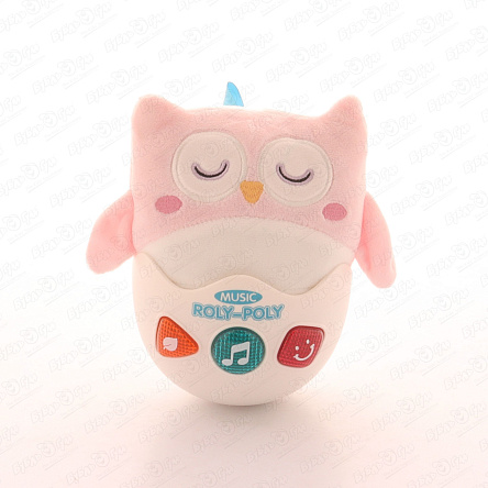 Игрушка музыкальная Lanson Toys неваляшка Сова плюшевая - фото 360