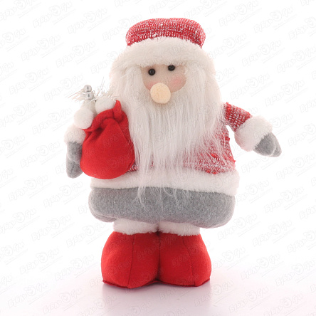 Фигура декоративная Дед Мороз с регулировкой высоты красный текстиль 48-65см - фото 360