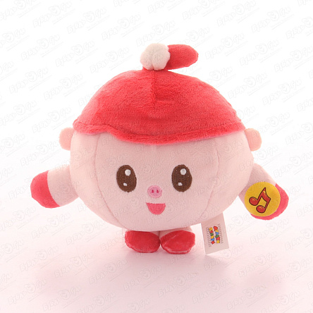 Игрушка мягкая Нюшенька со звуковым чипом розовая 10см - фото 360