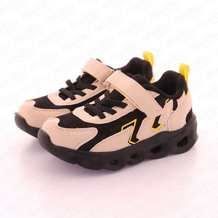 Кроссовки Pasito с желтыми элементами черно-белые - фото 360