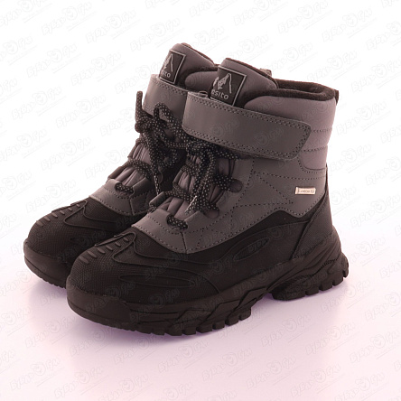 Сапоги Pasito с мембраной зимние противоскользящая подошва шерстяная стелька серые - фото 360