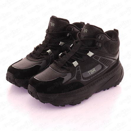 Ботинки TIBURON утепленные на шнуровке с декоративными вставками черные - фото 360