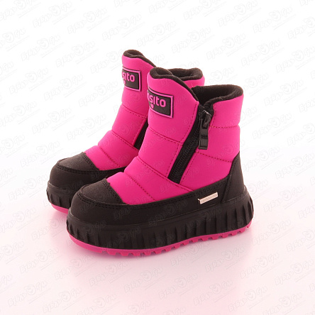 Сапоги Pasito с мембраной зимние на молнии съемная шерстяная стелька влагостойкие розовые - фото 360