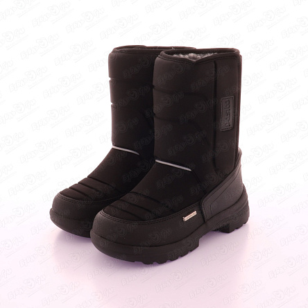 Сапоги Pasito с мембраной зимние высокие бортики съемная шерстяная стелька черные - фото 360