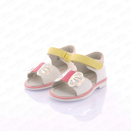 Сандалии Pasito с переливающимся декором белые - фото 360