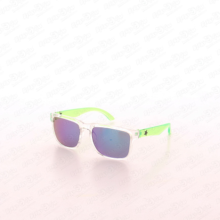 Очки солнцезащитные Lanson Kids со звездами и салатовыми дужками  - фото 360