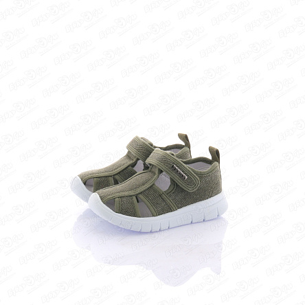 Сандалии Pasito узор косая линия на липучке хаки - фото 360