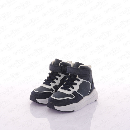 Ботинки Pasito утепленные на липучке и шнуровке бело-синие - фото 360