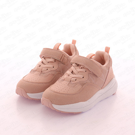 Кроссовки Pasito с матовыми вставками и декоративной строчкой розовые - фото 360