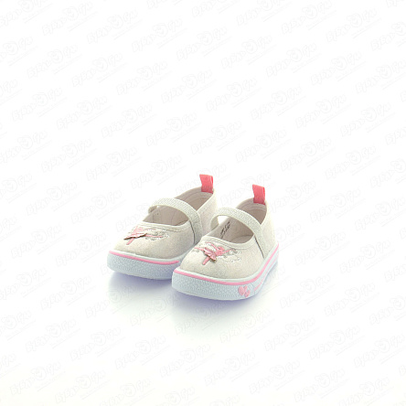 Туфли Pasito на эластичной резинке принт балерина серебряные - фото 360