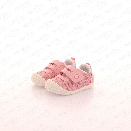 Кеды Pasito на широкой липучке с изображениями ягод клубники розовые - фото 360