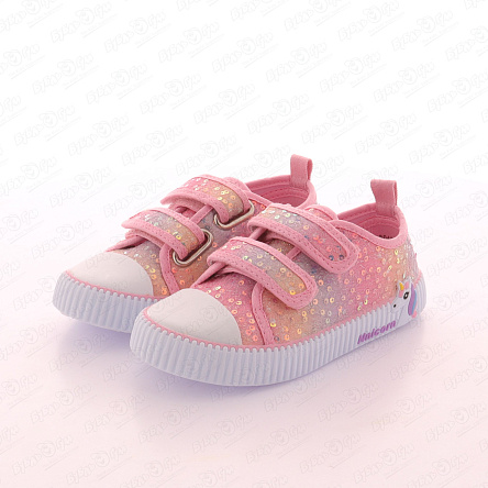 Кеды Pasito радужные переливы с пайетками розовые - фото 360