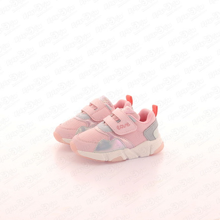 Полуботинки Pasito с вышивкой Love с широкой липучкой розовые - фото 360