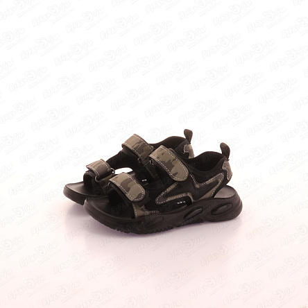 Сандалии Pasito с принтом камуфляж массивная подошва черные - фото 360