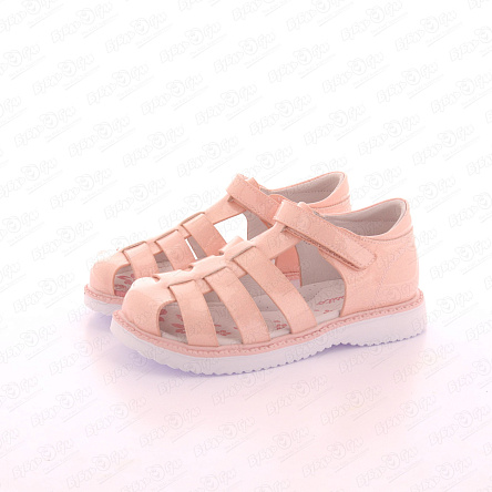 Сандалии Pasito блестящие с несколькими пряжками на липучке розовые - фото 360