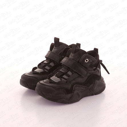 Ботинки Pasito утепленные на липучке черные - фото 360