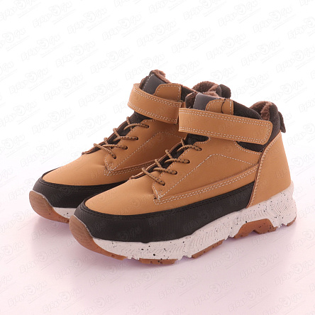 Ботинки демисезонные Pasito утепленные с черными вставками коричневые - фото 360