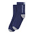 Носки Arti хлопковые в рубчик с серыми вставками на пятке и носке синие