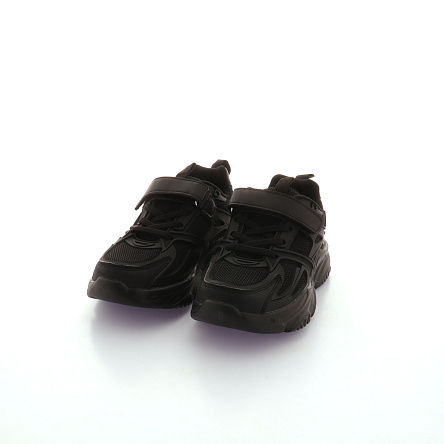 Кроссовки TIBURON с сеткой с фигурными элементами черные - фото 360