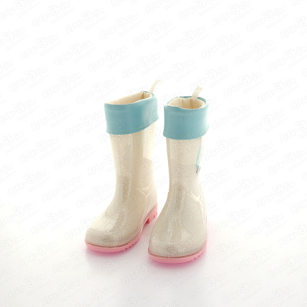 Сапоги водонепроницаемые Pasito с рисунком anime girl белые - фото 360