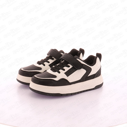 Кроссовки TIBURON с черными акцентами с перфорацией белые - фото 360