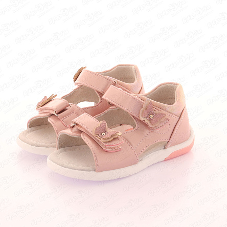 Сандалии Pasito летние открытые с бабочками розовые - фото 360