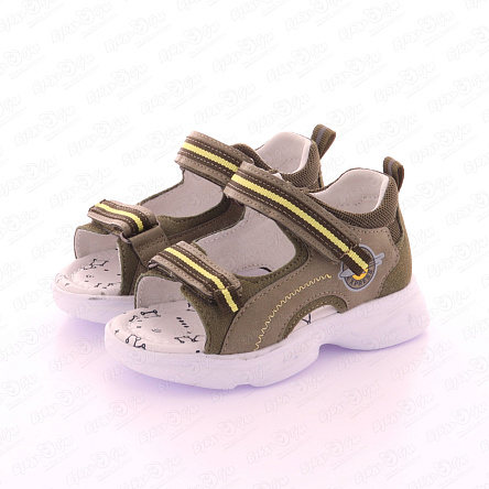 Сандалии Pasito на липучке с закрытой пяткой хаки - фото 360